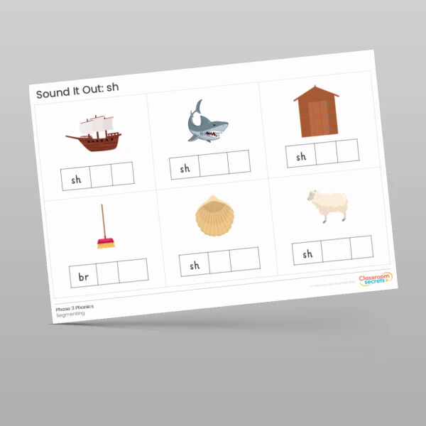 An image of the Phonics Sound It Out: sh Resource