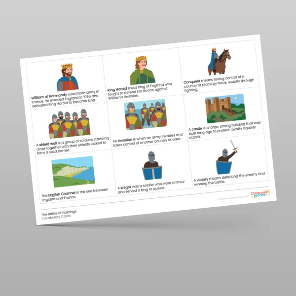 An image of the The Battle of Hastings Vocabulary Resource