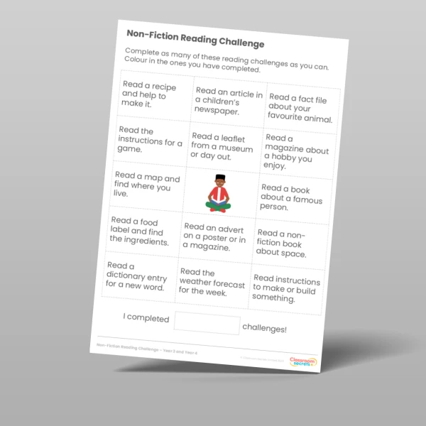 An image of the LKS2 Non-Fiction Reading Challenge Resource