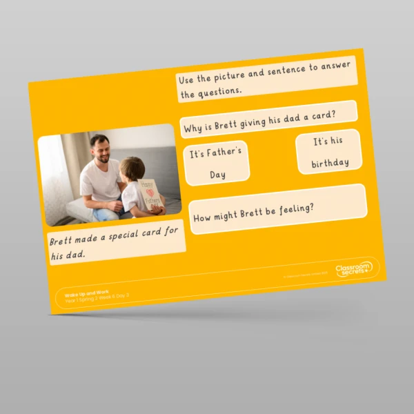 An image of the Spring 2 Week 6 Wake Up and Work Resource