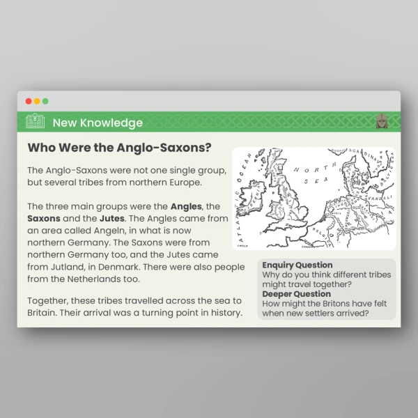 An image of the Lesson 2: How Did the Anglo-Saxons Arrive in Britain? PPT Resource