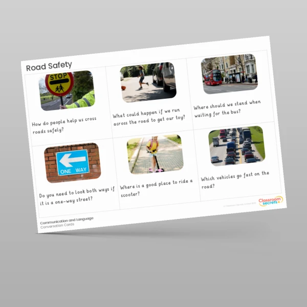 An image of the Road Safety Conversation Cards Resource