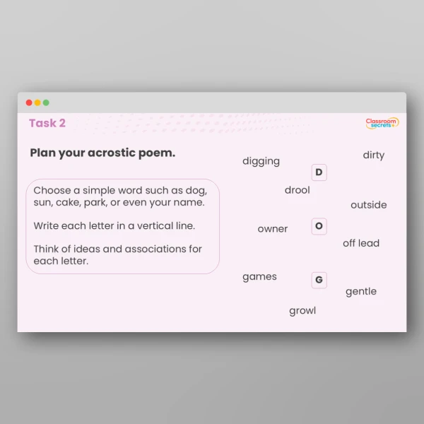 An image of the Acrostic Poems Activity Resource