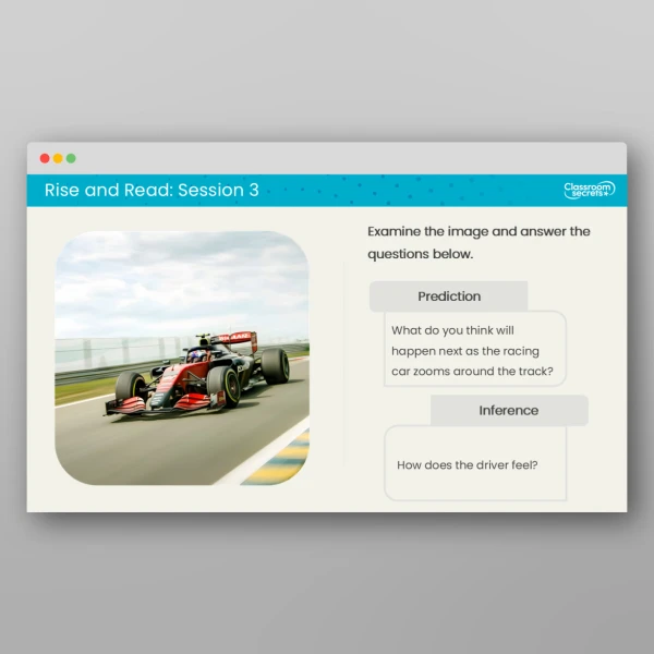 An image of the Rise and Read Formula 1 Resource