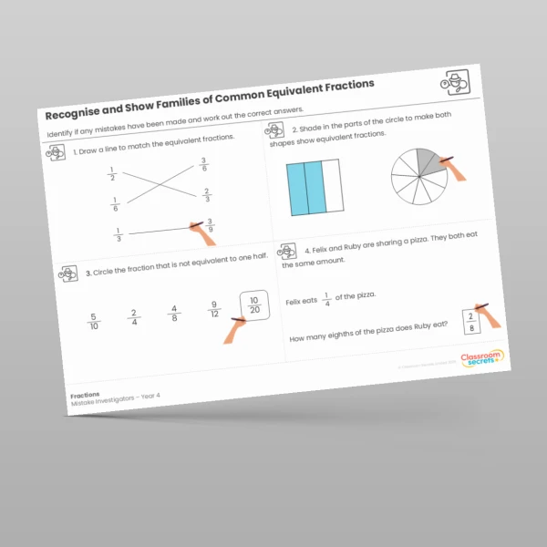 An image of the Fractions Mistake Investigators Resource