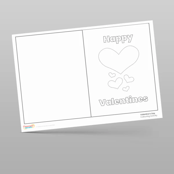 An image of the Valentine's Day Card Templates Resource