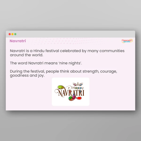 An image of the Navratri Whole School Assembly PPT Resource