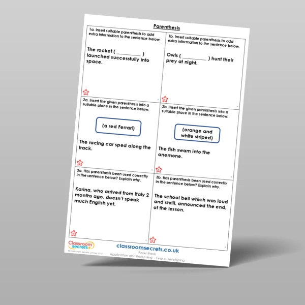 An image of the Parenthesis Application and Reasoning Resource