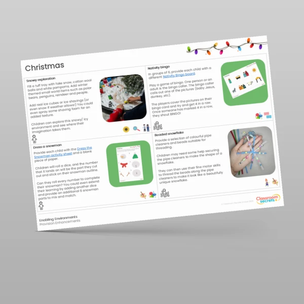 An image of the Christmas Provision Enhancement Resource