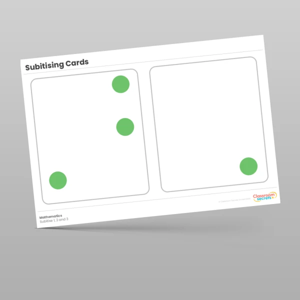 EYFS Subitising Cards