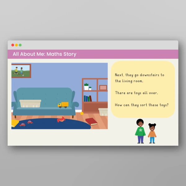 An image of the All About Me Maths Story Resource