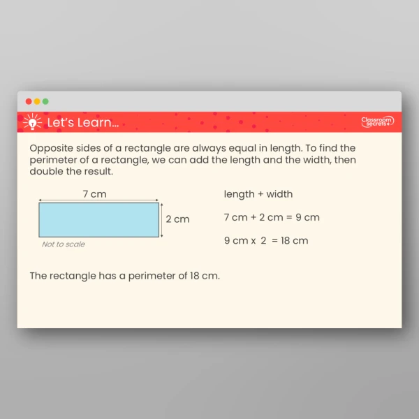 An image of the Calculate Perimeter Teaching PPT Resource
