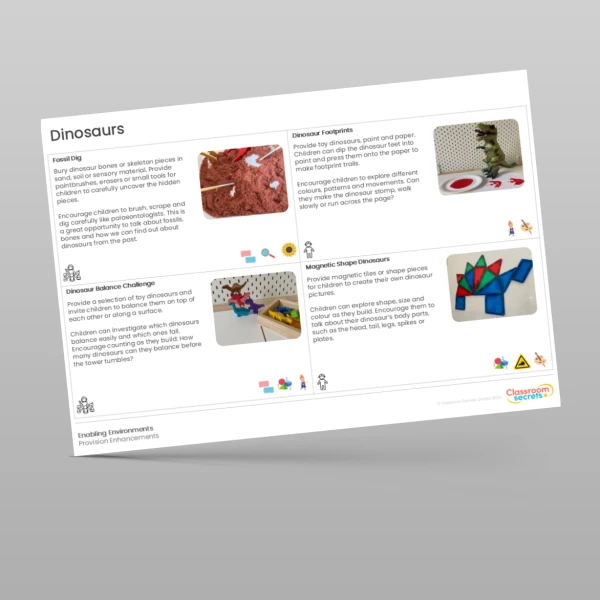 An image of the Dinosaurs Provision Enhancements Resource
