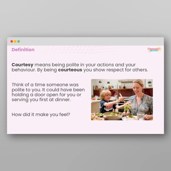 An image of the LKS2 Values - Courtesy Resource