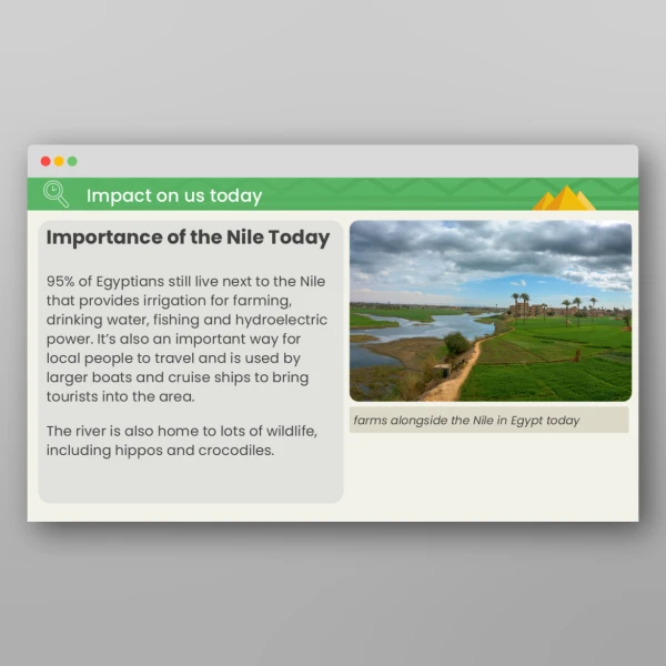 An image of the The Ancient Egyptians Why Was the River Nile so Important? PPT Resource