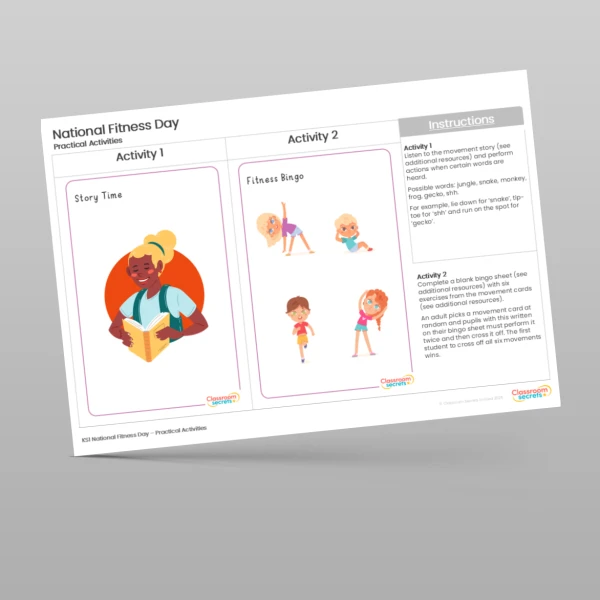 An image of the National Fitness Day Practical Activities Resource