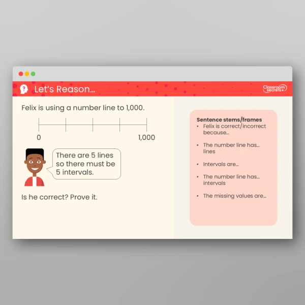An image of the Number Line to 1,000 Teaching PPT Resource