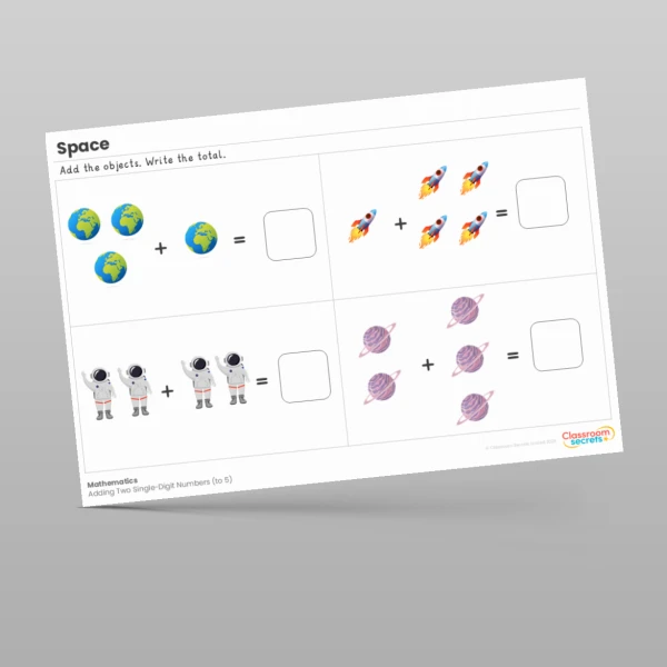 An image of the Amazing World - Space Maths Activities Resource