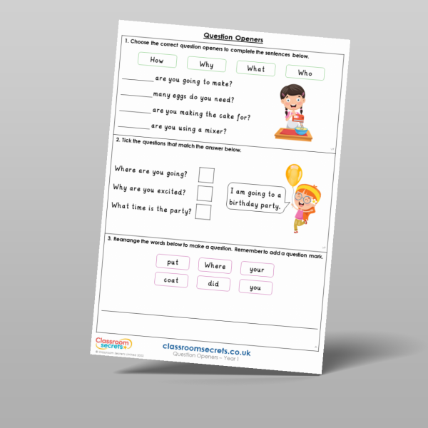 Year 1 Question Openers Mixed Activity Resource | Classroom Secrets