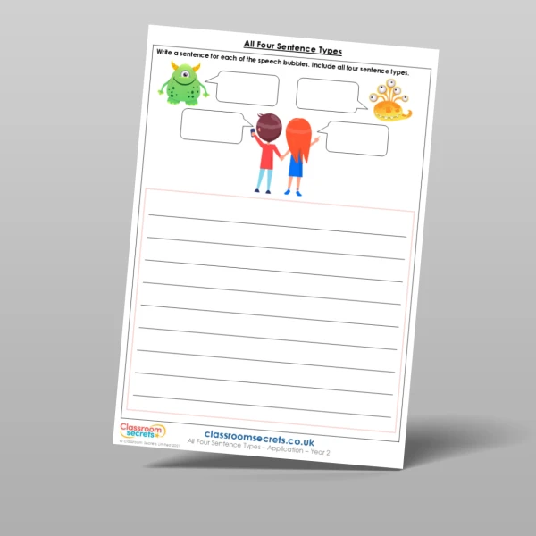An image of the All Four Sentence Types Application Resource