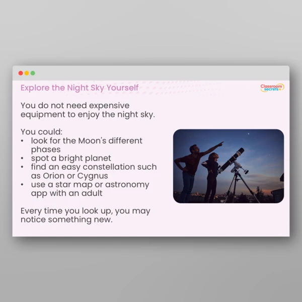 An image of the The Night Sky Whole School Assembly Resource