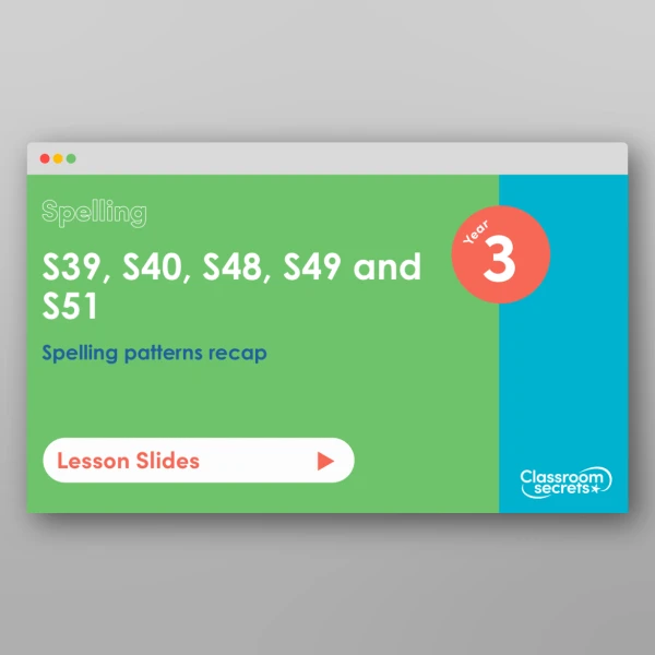An image of the Summer 2 Week 6 Spelling - S39, S40, S48, S49 and S51 - Spelling patterns recap Resource