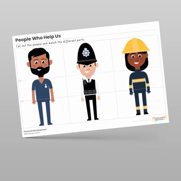 An image of the People Who Help Us Matching Cards Resource