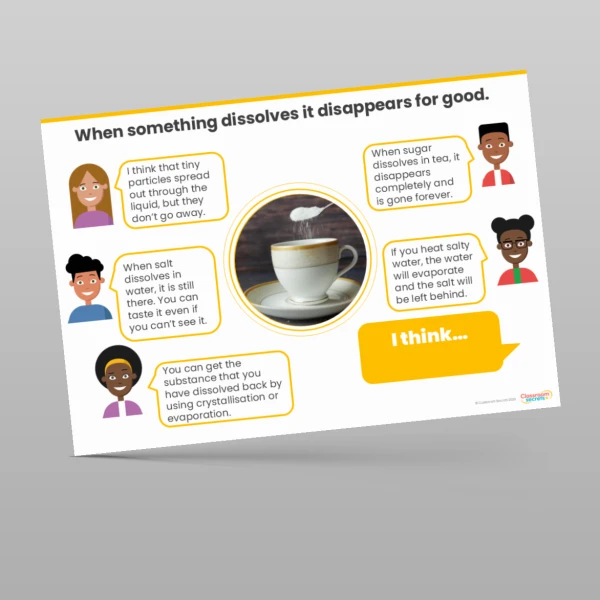 An image of the Properties and Changes of Materials Concept Cartoons Resource