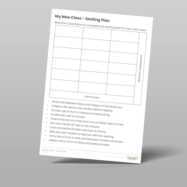 An image of the My New Class Ordering Numbers Activity Resource