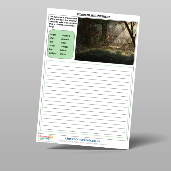 An image of the Synonyms and Antonyms Application Resource