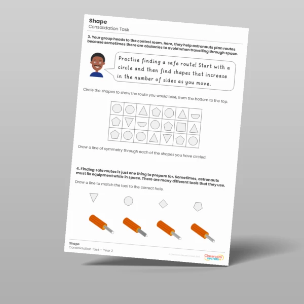 An image of the Shape Consolidation Task Resource
