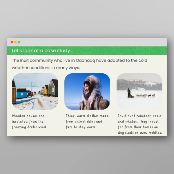 An image of the What is it Like to Live in Hot and Cold Regions? Geography PowerPoint Resource