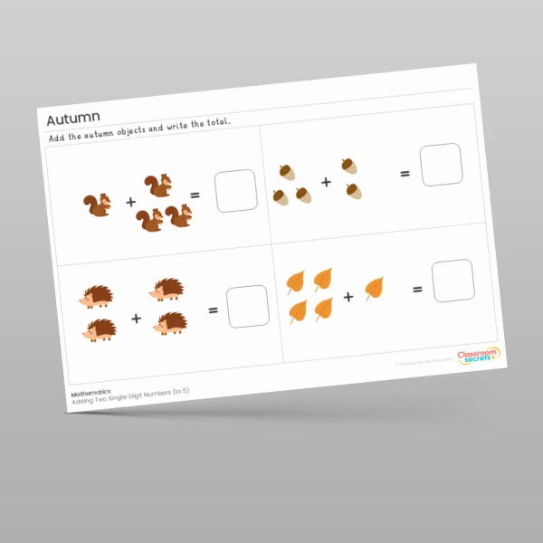 An image of the Autumn Maths Activities Resource