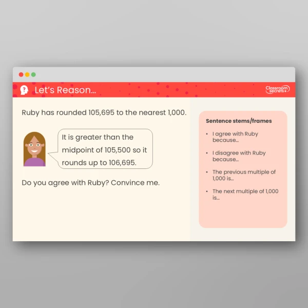 An image of the Round to the Nearest 10, 100 or 1,000 Teaching PPT Resource