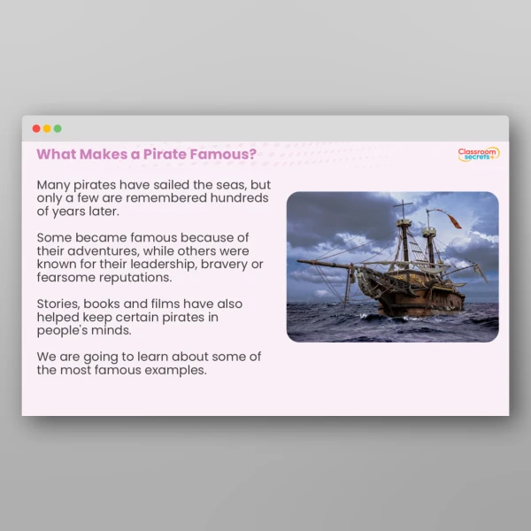 An image of the The Famous Pirates Teaching PPT Resource