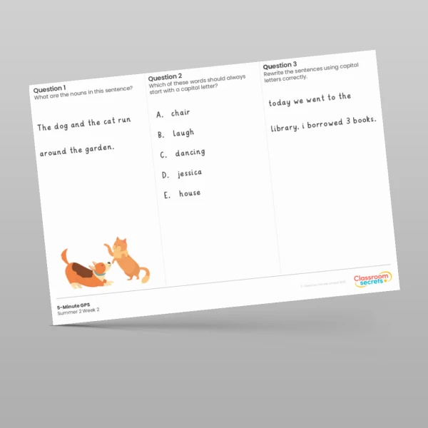 An image of the 5-Minute GPS Summer 2 Week 2 Resource