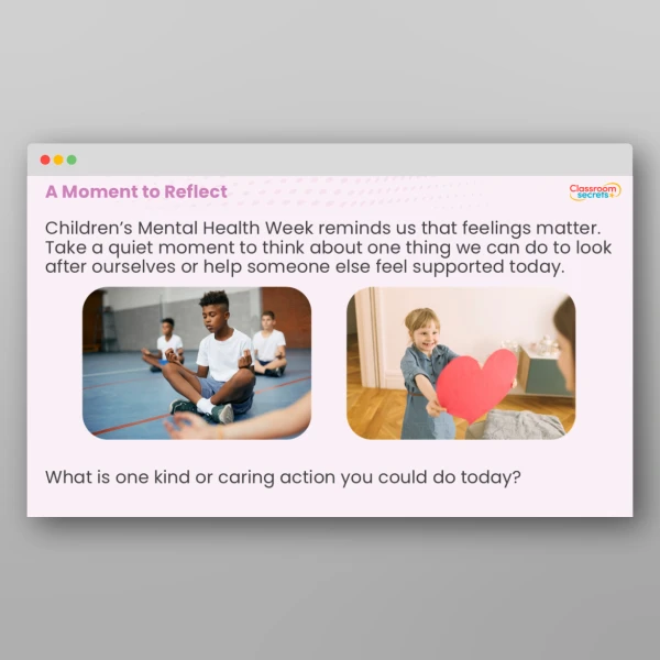 An image of the Children's Mental Health Week Whole School Assembly Resource