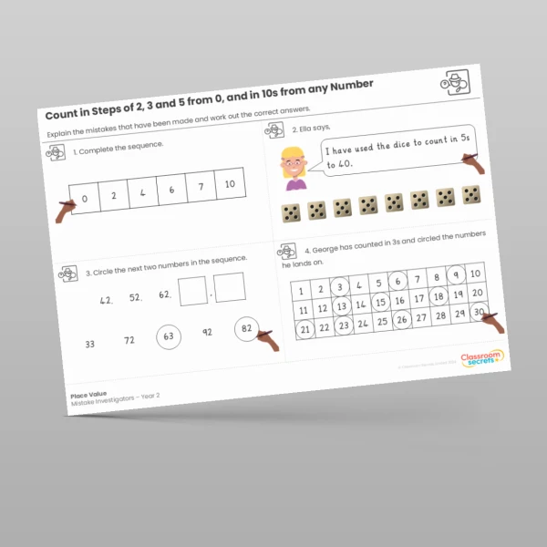 An image of the Place Value Mistake Investigators Resource