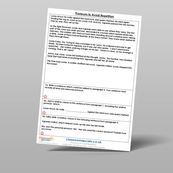 An image of the Free Pronouns to Avoid Repetition Application and Reasoning Resource
