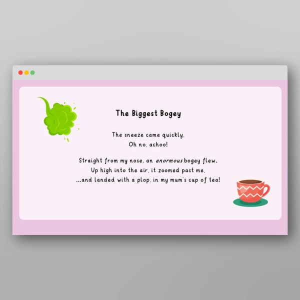 An image of the Silly Rhymes Poetry Resource