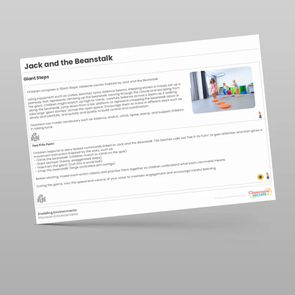 An image of the Jack and the Beanstalk Provision Enhancements Resource