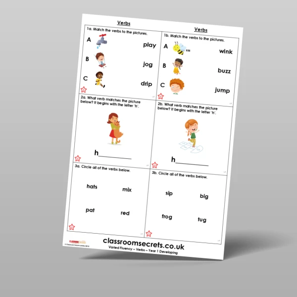An image of the Verbs Varied Fluency Resource