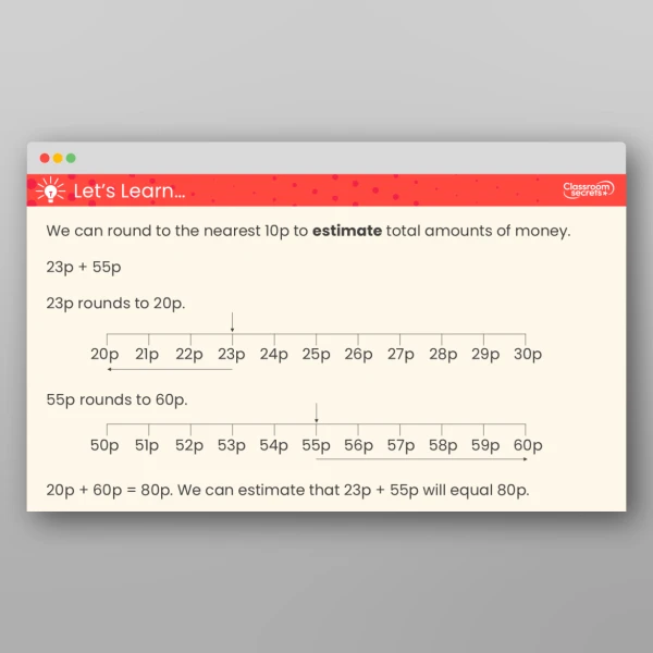 An image of the Estimate with Money Teaching PPT Resource