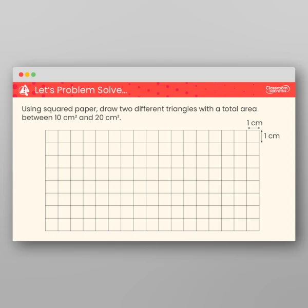An image of the Area of a Triangle - Counting Squares Teaching PPT Resource