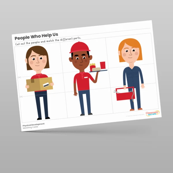 An image of the People Who Help Us Matching Cards Resource