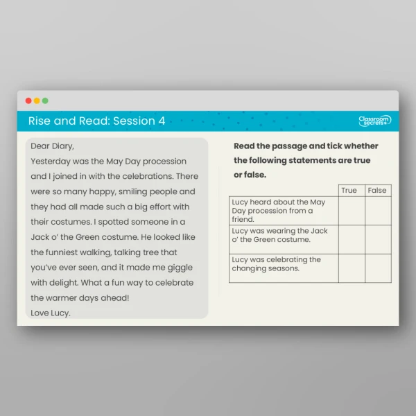 An image of the Rise and Read Jack o' the Green Resource