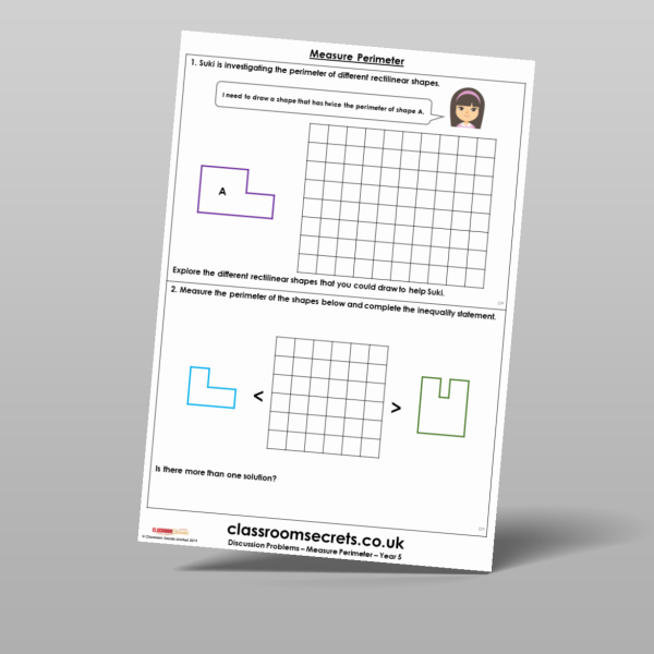 Year 5 Measure Perimeter Discussion Problem Resource | Classroom Secrets