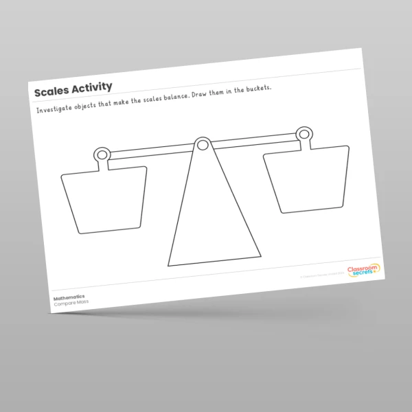 An image of the Compare Mass Scales Activity Resource