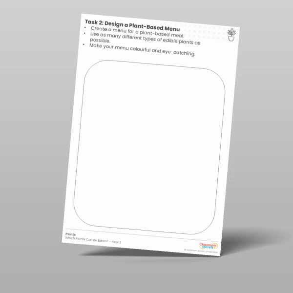 An image of the Lesson 6: Design a Plant-Based Menu Worksheet Resource