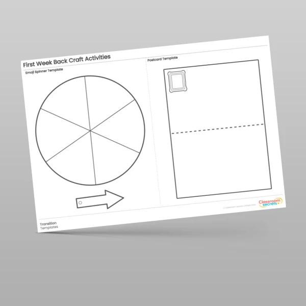 An image of the First Week Back Craft Activities Resource